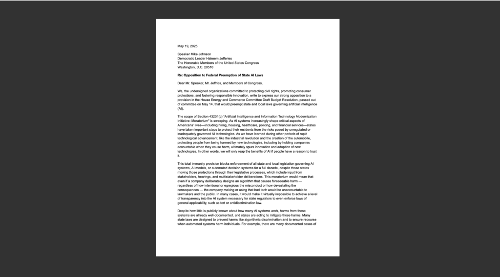 White document on black background.